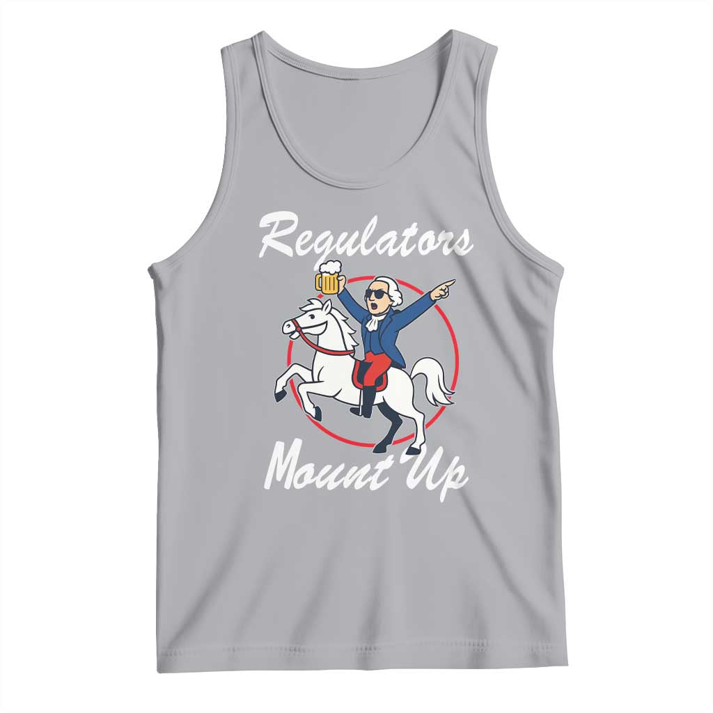 Funny Founding Father Patriotic Drinking Tank Top Regulators Mount Up 4th of July - Wonder Print Shop