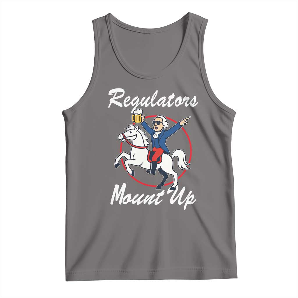 Funny Founding Father Patriotic Drinking Tank Top Regulators Mount Up 4th of July - Wonder Print Shop