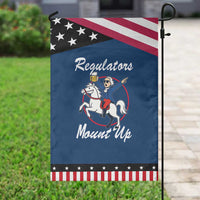 Funny Founding Father Patriotic Drinking Garden Flag Regulators Mount Up 4th of July