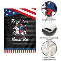 Funny Founding Father Patriotic Drinking Garden Flag Regulators Mount Up 4th of July