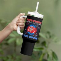 Fireworks Safety Director Tumbler With Handle I Run You Run Funny 4th of July Patriotic - Wonder Print Shop