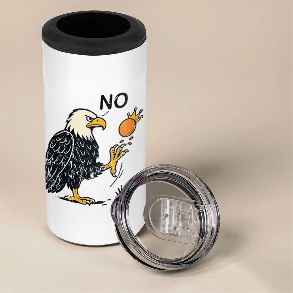 Bald Eagle No Kings In America 4 in 1 Can Cooler Tumbler No Orange We The People Patriotic Political Statement - Wonder Print Shop