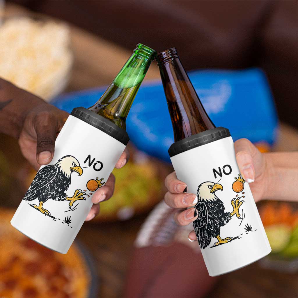 Bald Eagle No Kings In America 4 in 1 Can Cooler Tumbler No Orange We The People Patriotic Political Statement - Wonder Print Shop