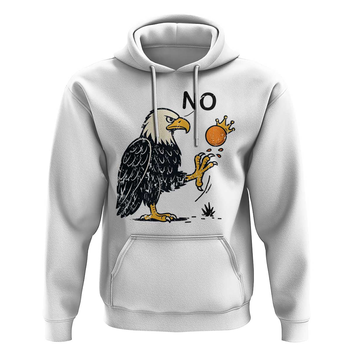 Bald Eagle No Kings In America Hoodie No Orange We The People Patriotic Political Statement - Wonder Print Shop