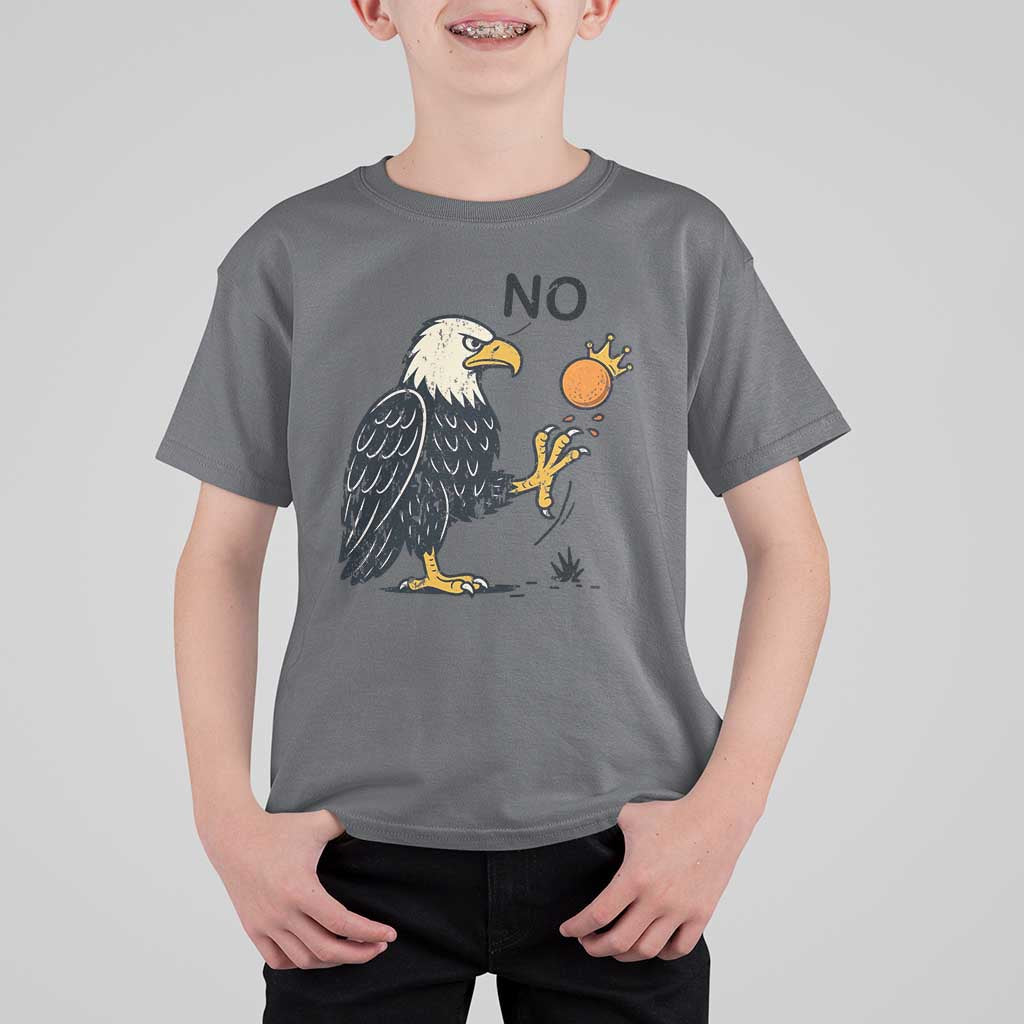 Bald Eagle No Kings In America T Shirt For Kid No Orange We The People Patriotic Political Statement - Wonder Print Shop
