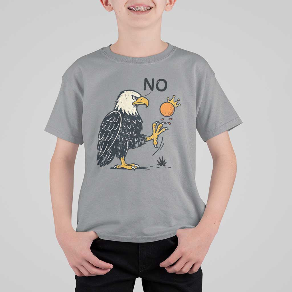 Bald Eagle No Kings In America T Shirt For Kid No Orange We The People Patriotic Political Statement - Wonder Print Shop