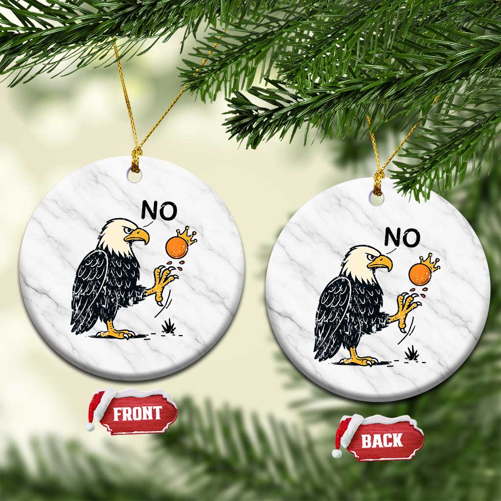 Bald Eagle No Kings In America Ceramic Ornament No Orange We The People Patriotic Political Statement - Wonder Print Shop