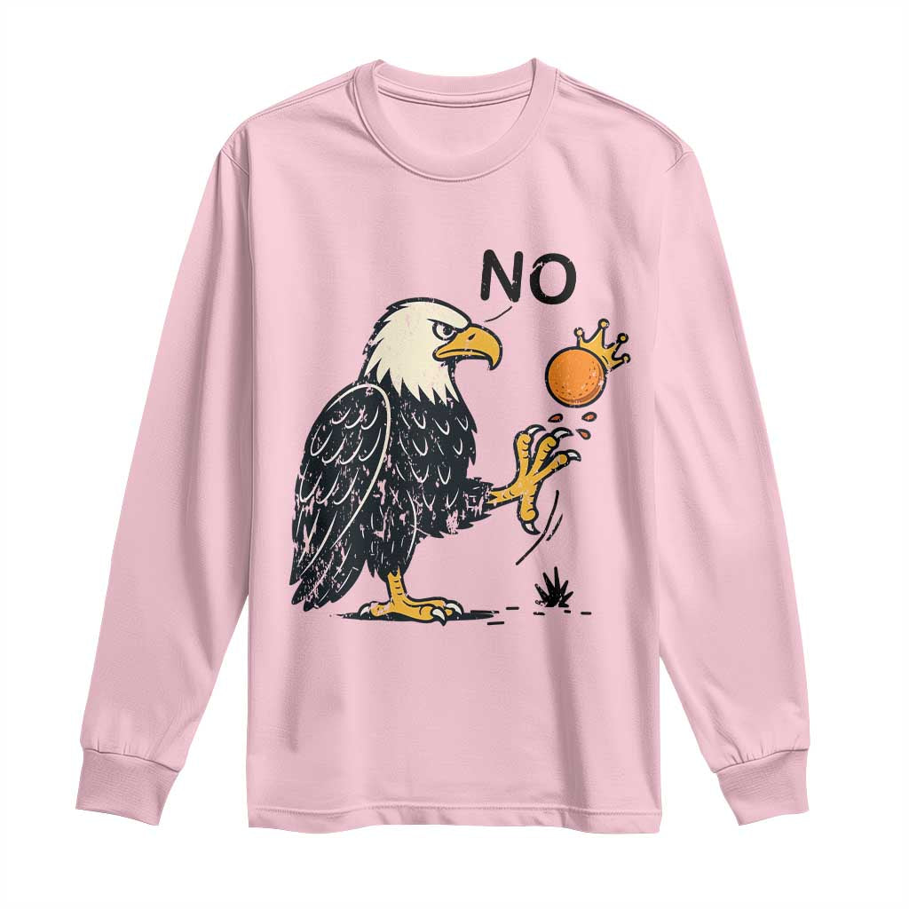 Bald Eagle No Kings In America Long Sleeve Shirt No Orange We The People Patriotic Political Statement - Wonder Print Shop
