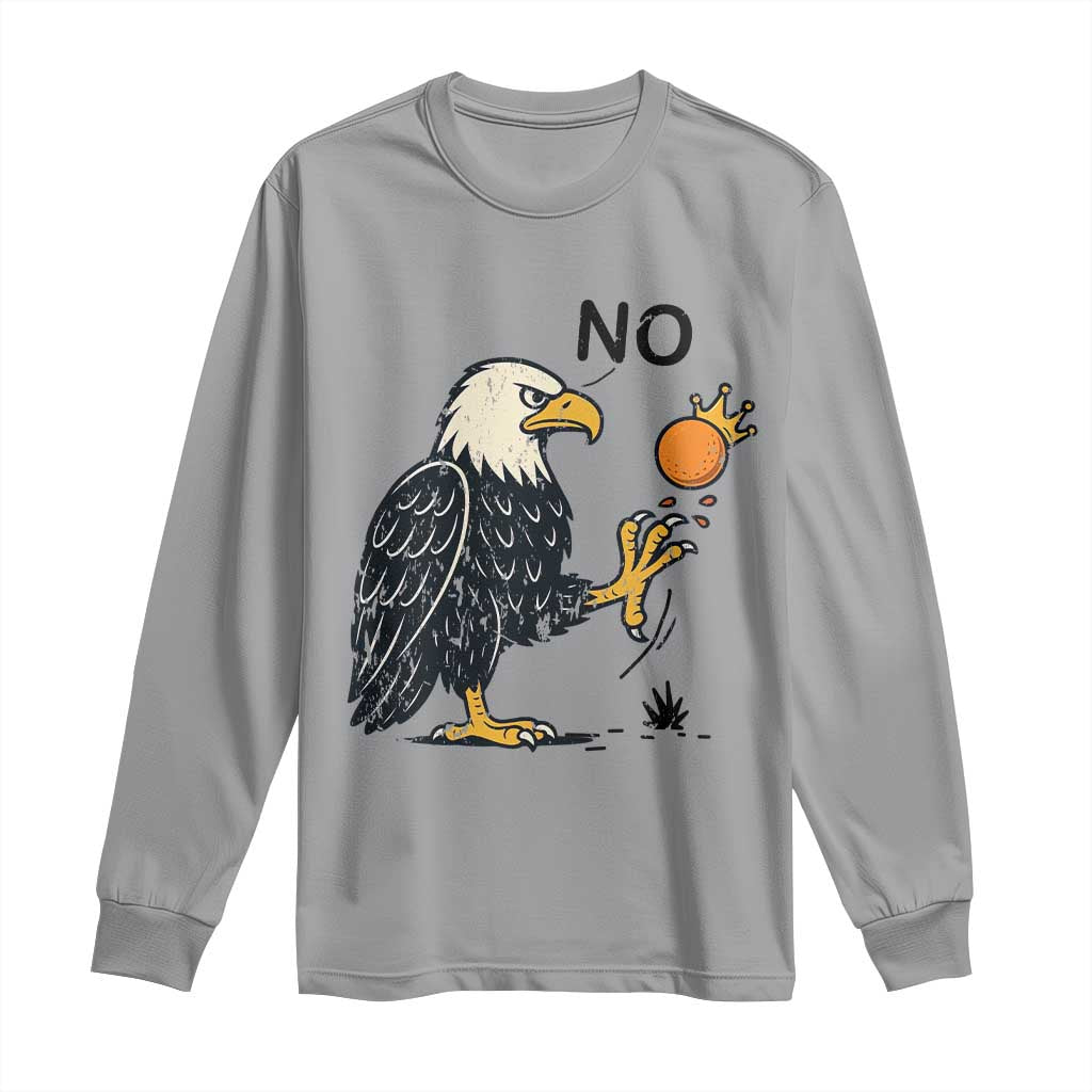 Bald Eagle No Kings In America Long Sleeve Shirt No Orange We The People Patriotic Political Statement - Wonder Print Shop