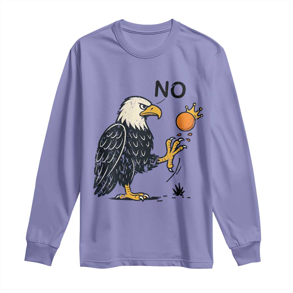 Bald Eagle No Kings In America Long Sleeve Shirt No Orange We The People Patriotic Political Statement - Wonder Print Shop