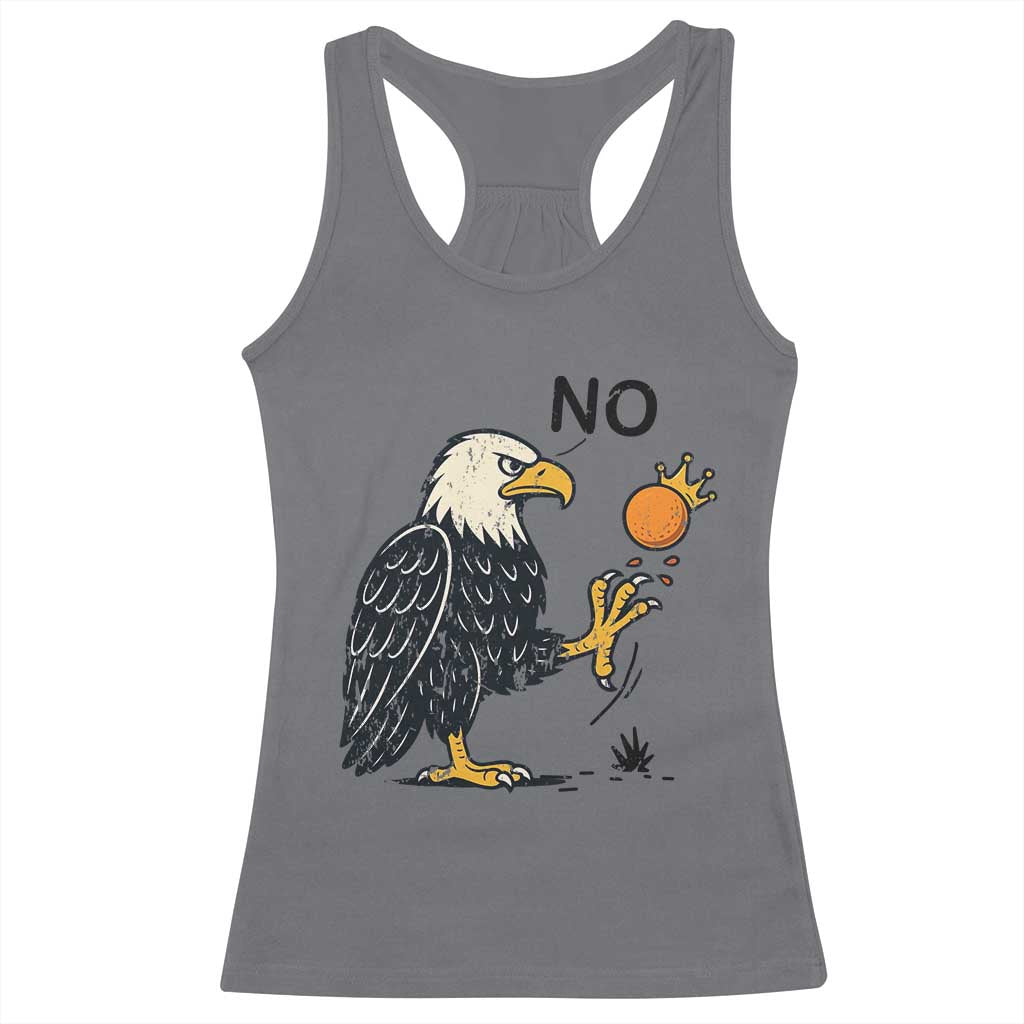 Bald Eagle No Kings In America Racerback Tank Top No Orange We The People Patriotic Political Statement - Wonder Print Shop
