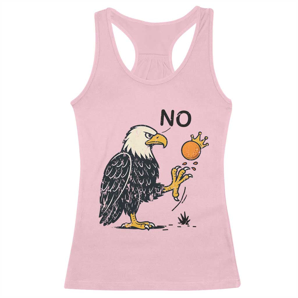 Bald Eagle No Kings In America Racerback Tank Top No Orange We The People Patriotic Political Statement - Wonder Print Shop