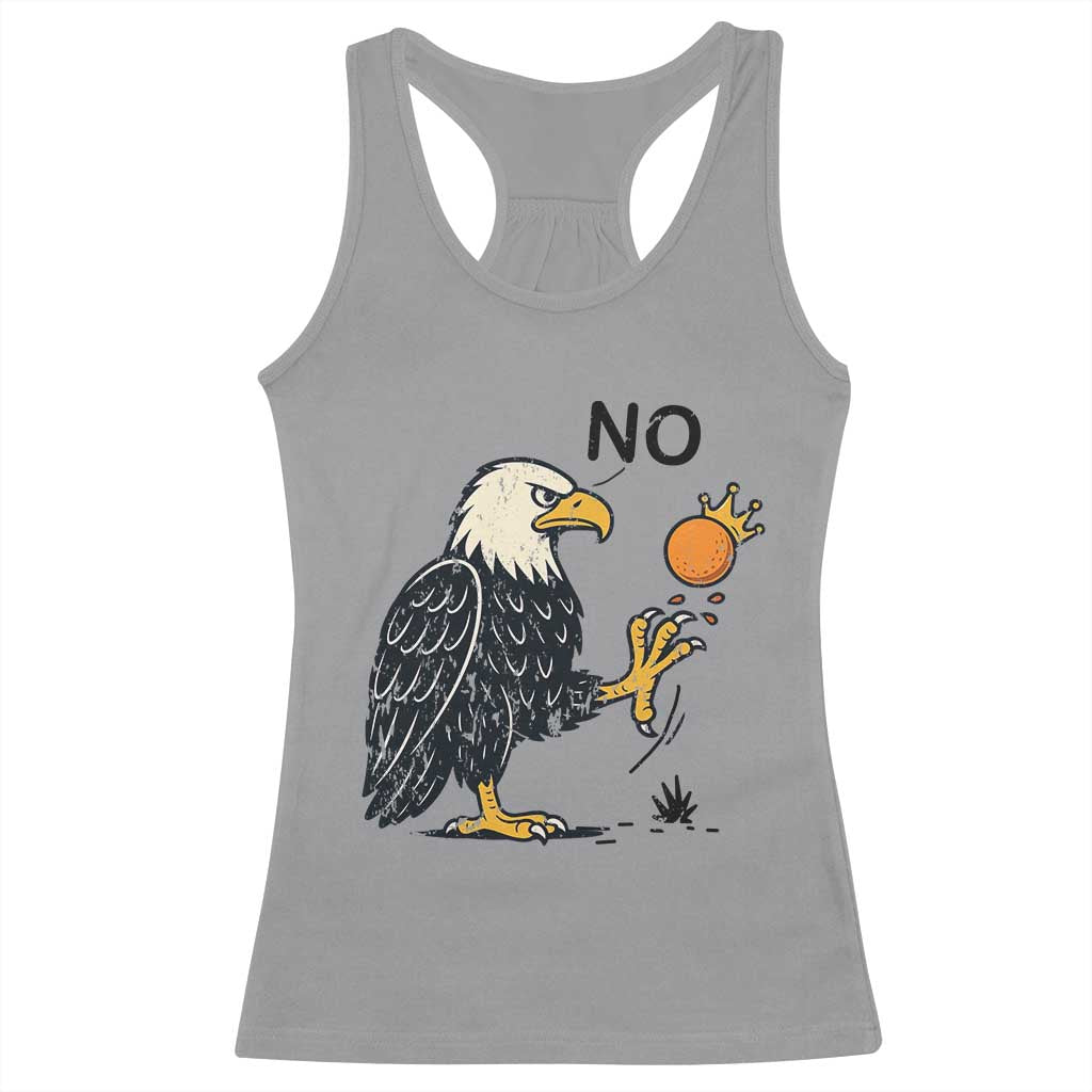 Bald Eagle No Kings In America Racerback Tank Top No Orange We The People Patriotic Political Statement - Wonder Print Shop