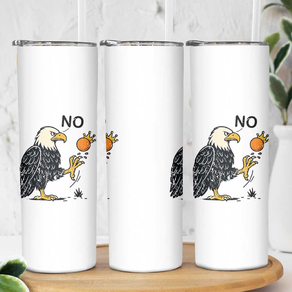 Bald Eagle No Kings In America Skinny Tumbler No Orange We The People Patriotic Political Statement - Wonder Print Shop