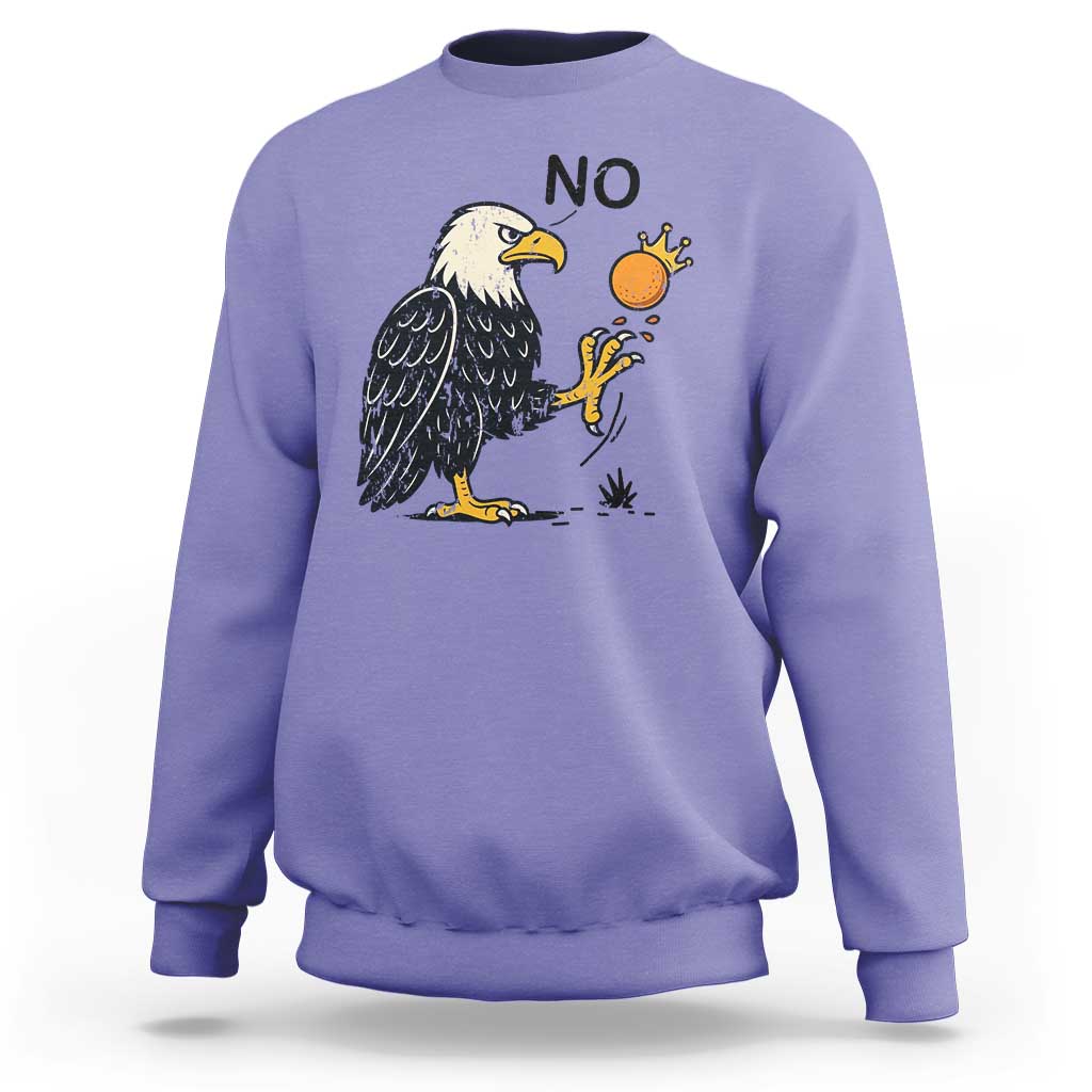 Bald Eagle No Kings In America Sweatshirt No Orange We The People Patriotic Political Statement - Wonder Print Shop