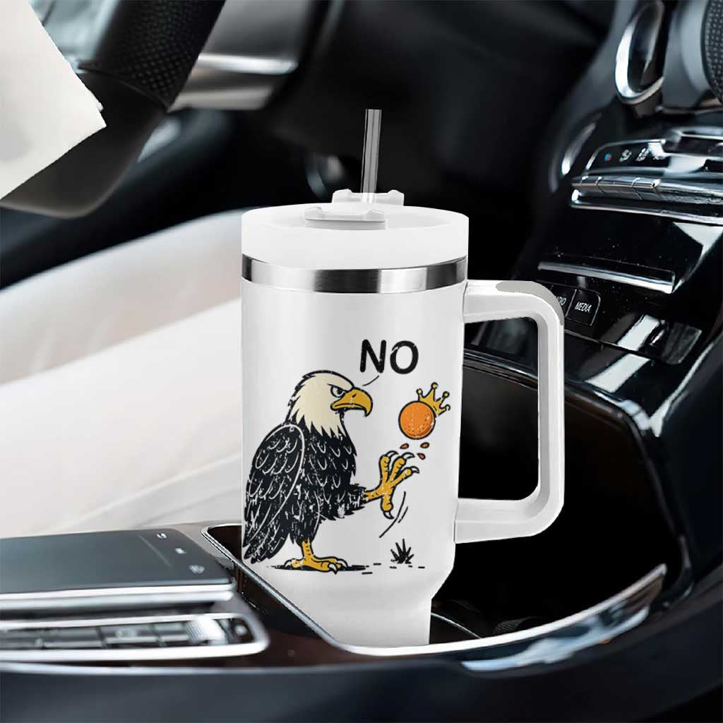 Bald Eagle No Kings In America Tumbler With Handle No Orange We The People Patriotic Political Statement - Wonder Print Shop