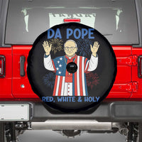 Da Pope Funny 4th of July Spare Tire Cover Red White and Holy Patriotic Catholic - Wonder Print Shop