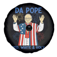 Da Pope Funny 4th of July Spare Tire Cover Red White and Holy Patriotic Catholic - Wonder Print Shop