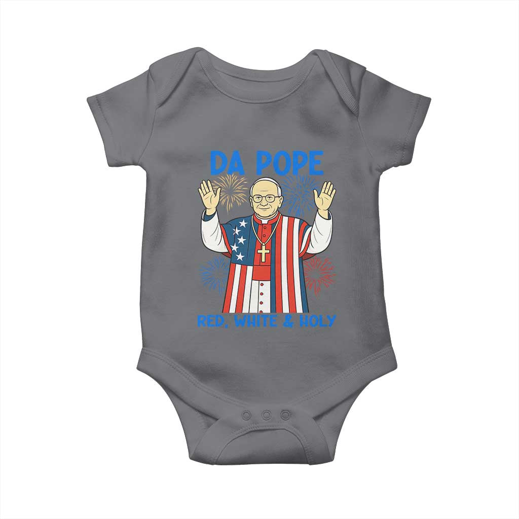 Da Pope Funny 4th of July Baby Onesie Red White and Holy Patriotic Catholic - Wonder Print Shop