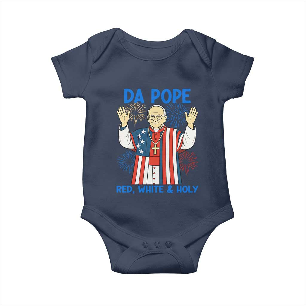 Da Pope Funny 4th of July Baby Onesie Red White and Holy Patriotic Catholic - Wonder Print Shop