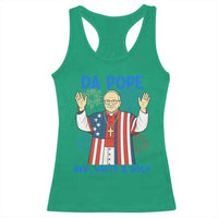 Da Pope Funny 4th of July Racerback Tank Top Red White and Holy Patriotic Catholic - Wonder Print Shop