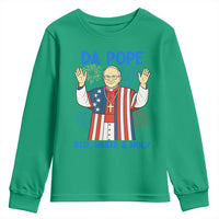 Da Pope Funny 4th of July Youth Sweatshirt Red White and Holy Patriotic Catholic - Wonder Print Shop