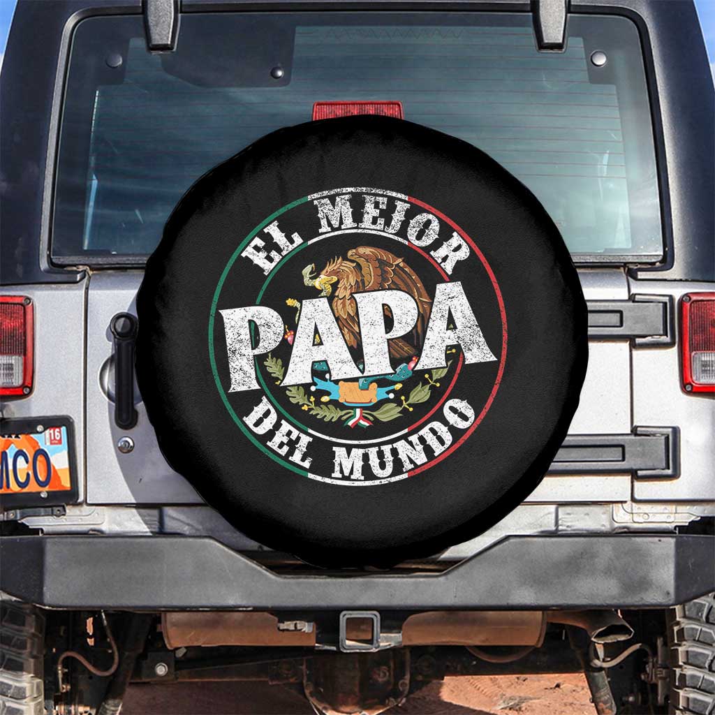 Mexican Dad Spare Tire Cover El Mejor Papá del Mundo Mexico Flag Eagle