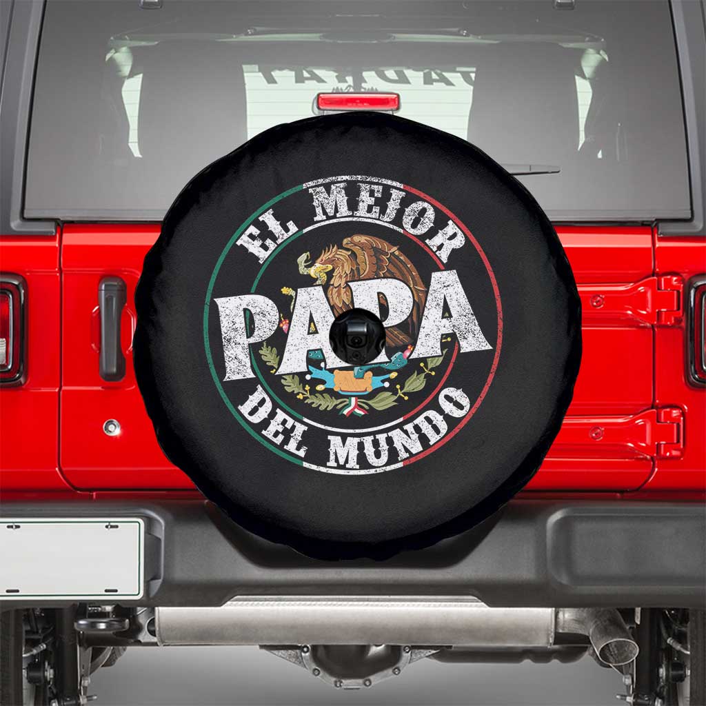 Mexican Dad Spare Tire Cover El Mejor Papá del Mundo Mexico Flag Eagle