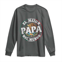 Mexican Dad Long Sleeve Shirt El Mejor Papá del Mundo Mexico Flag Eagle