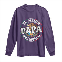 Mexican Dad Long Sleeve Shirt El Mejor Papá del Mundo Mexico Flag Eagle