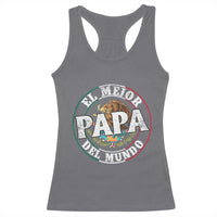 Mexican Dad Racerback Tank Top El Mejor Papá del Mundo Mexico Flag Eagle