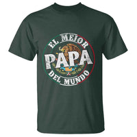 Mexican Dad T Shirt El Mejor Papá del Mundo Mexico Flag Eagle
