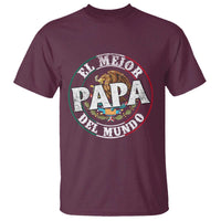 Mexican Dad T Shirt El Mejor Papá del Mundo Mexico Flag Eagle