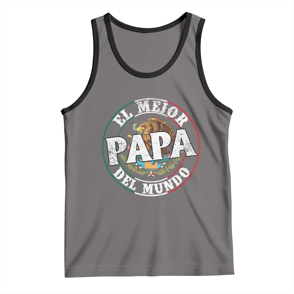 Mexican Dad Tank Top El Mejor Papá del Mundo Mexico Flag Eagle