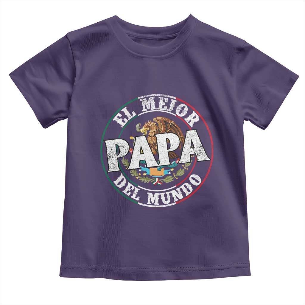 Mexican Dad Toddler T Shirt El Mejor Papá del Mundo Mexico Flag Eagle