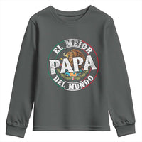 Mexican Dad Youth Sweatshirt El Mejor Papá del Mundo Mexico Flag Eagle
