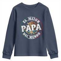 Mexican Dad Youth Sweatshirt El Mejor Papá del Mundo Mexico Flag Eagle