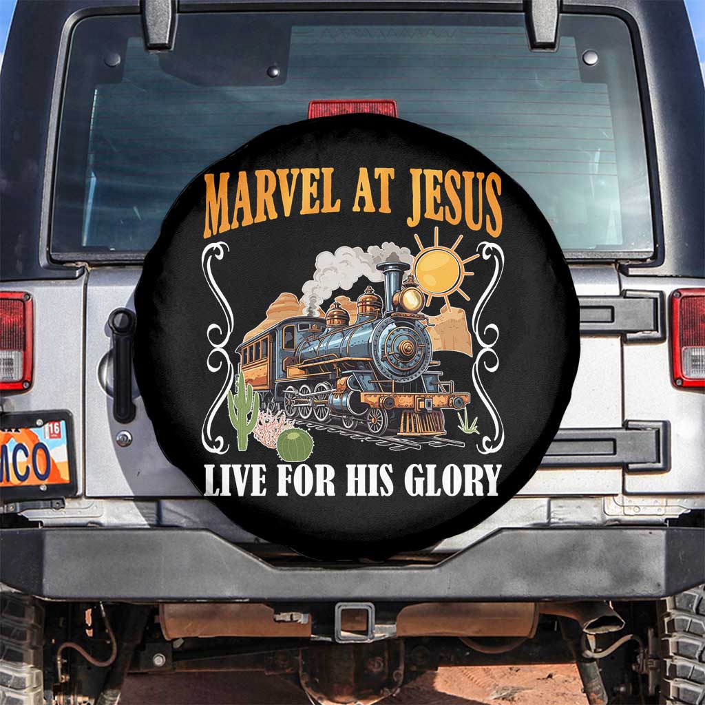 Summer VBS 2025 Spare Tire Cover Marvel at Jesus Live for His Glory Christian Bible Camp