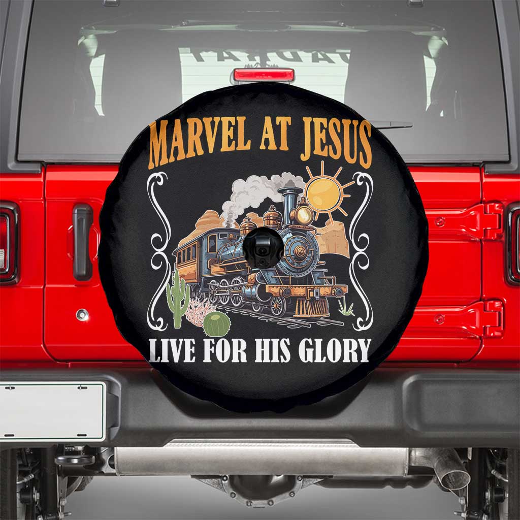Summer VBS 2025 Spare Tire Cover Marvel at Jesus Live for His Glory Christian Bible Camp
