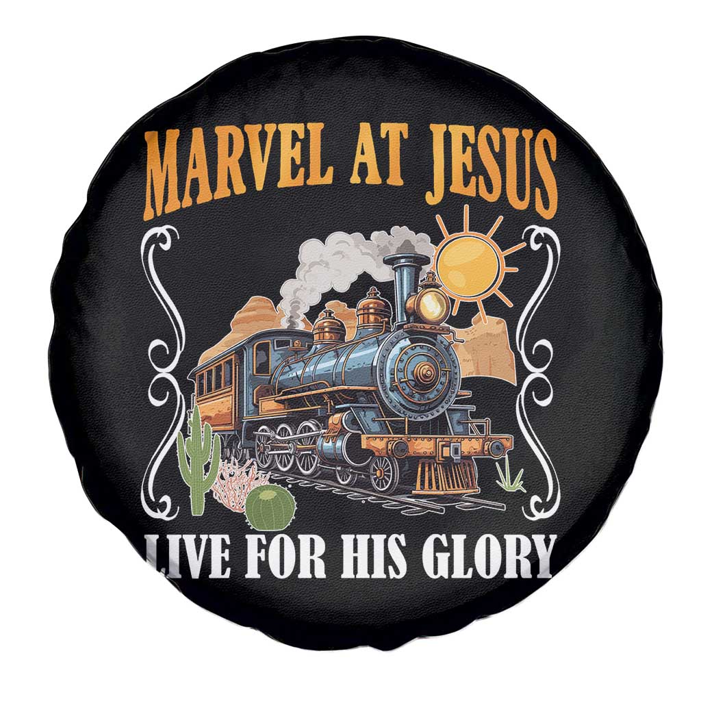 Summer VBS 2025 Spare Tire Cover Marvel at Jesus Live for His Glory Christian Bible Camp