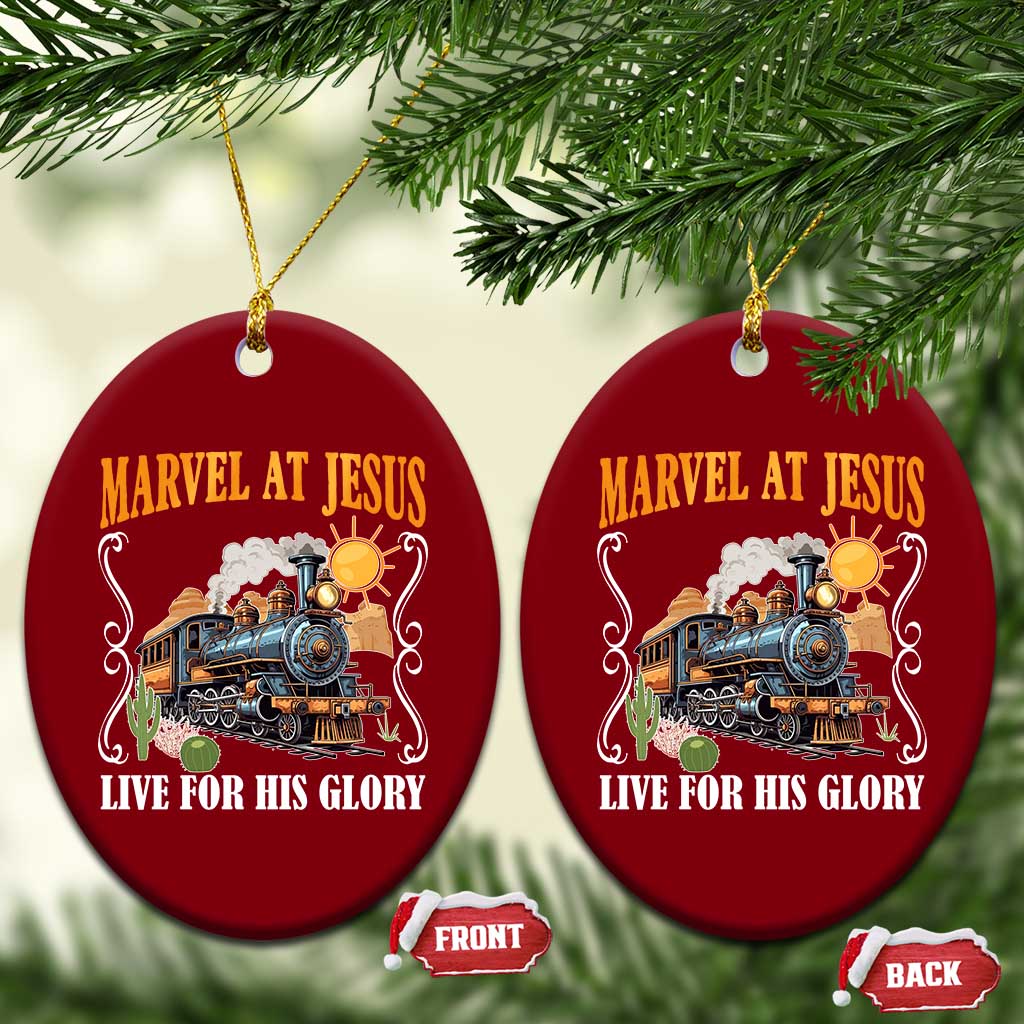 Summer VBS 2025 Ceramic Ornament Marvel at Jesus Live for His Glory Christian Bible Camp - Wonder Print Shop