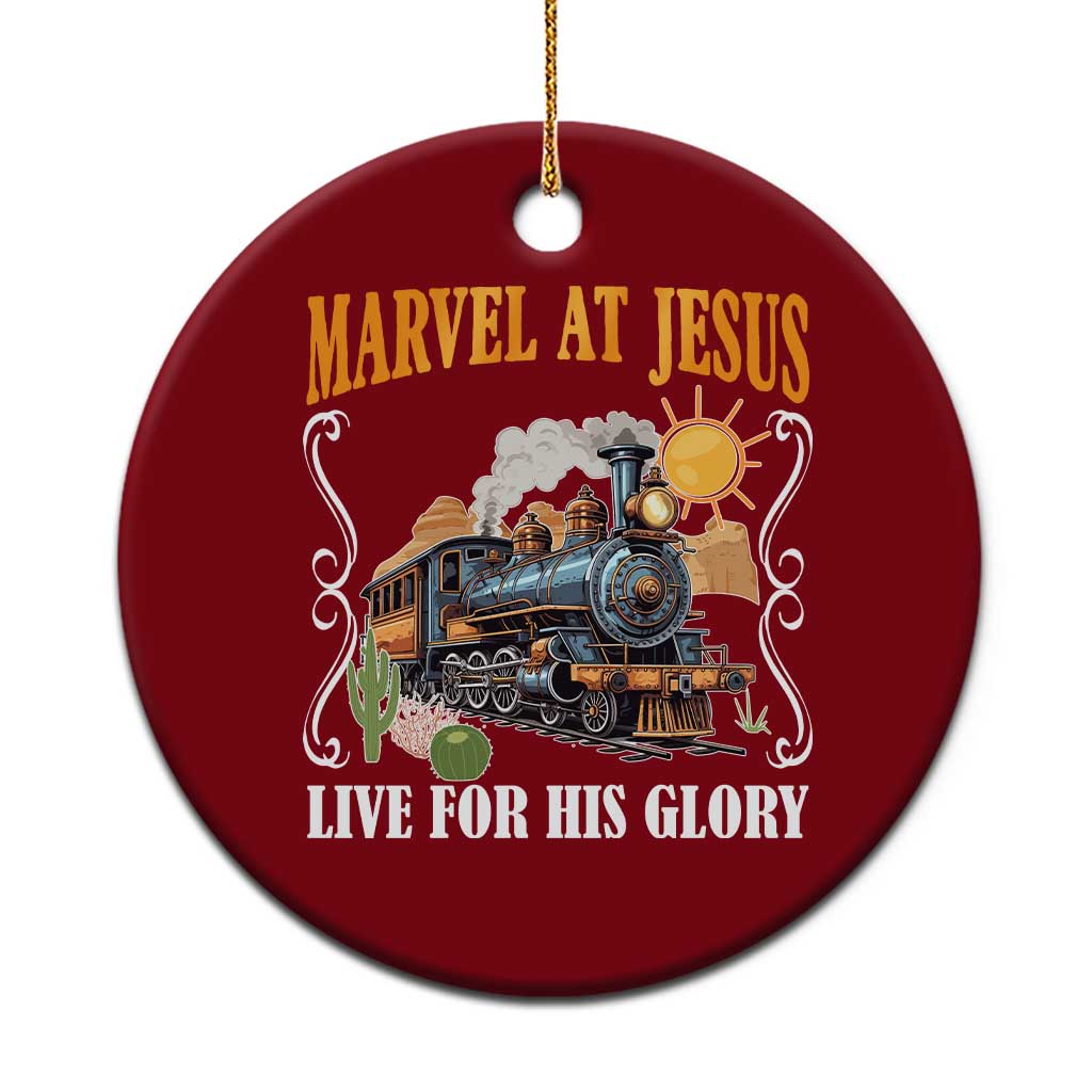 Summer VBS 2025 Ceramic Ornament Marvel at Jesus Live for His Glory Christian Bible Camp - Wonder Print Shop