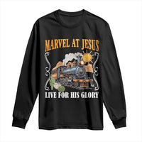 Summer VBS 2025 Long Sleeve Shirt Marvel at Jesus Live for His Glory Christian Bible Camp