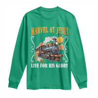 Summer VBS 2025 Long Sleeve Shirt Marvel at Jesus Live for His Glory Christian Bible Camp