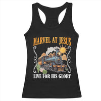 Summer VBS 2025 Racerback Tank Top Marvel at Jesus Live for His Glory Christian Bible Camp