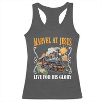 Summer VBS 2025 Racerback Tank Top Marvel at Jesus Live for His Glory Christian Bible Camp