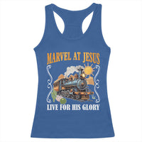 Summer VBS 2025 Racerback Tank Top Marvel at Jesus Live for His Glory Christian Bible Camp