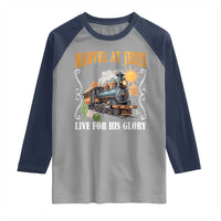 Summer VBS 2025 Raglan Shirt Marvel at Jesus Live for His Glory Christian Bible Camp