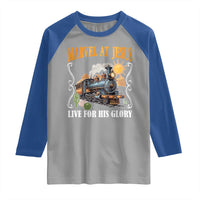 Summer VBS 2025 Raglan Shirt Marvel at Jesus Live for His Glory Christian Bible Camp