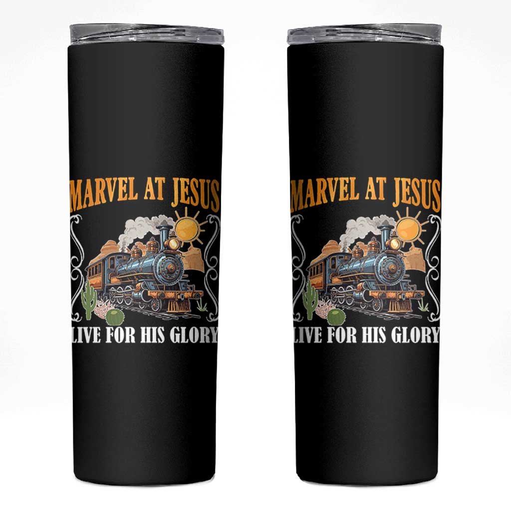 Summer VBS 2025 Skinny Tumbler Marvel at Jesus Live for His Glory Christian Bible Camp